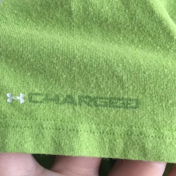 UA Lime Charged Cotton Semi Fitted Tee - Picture 2 of 5